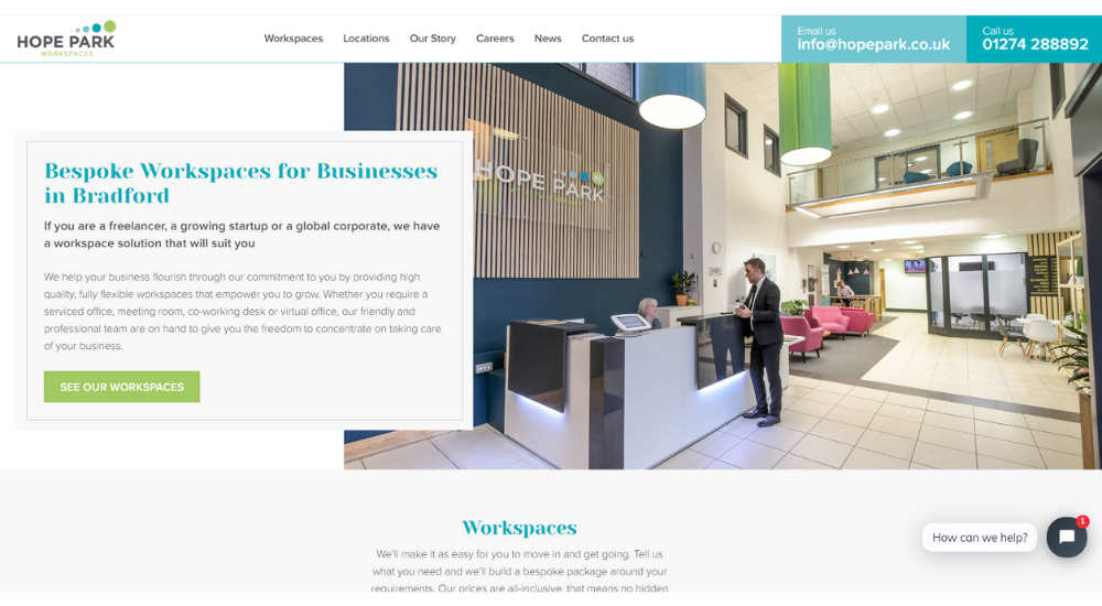Hope Park Social Enterprise Website Screenshot