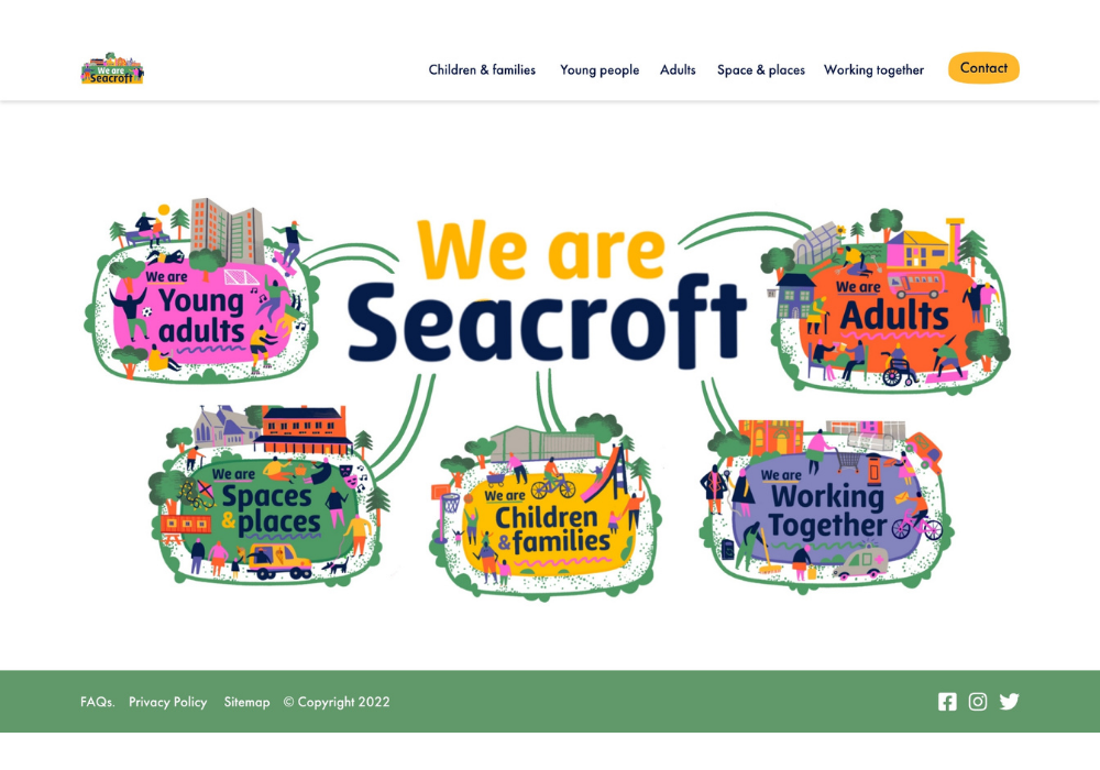 Social enterprise branding We Are Seacroft logo