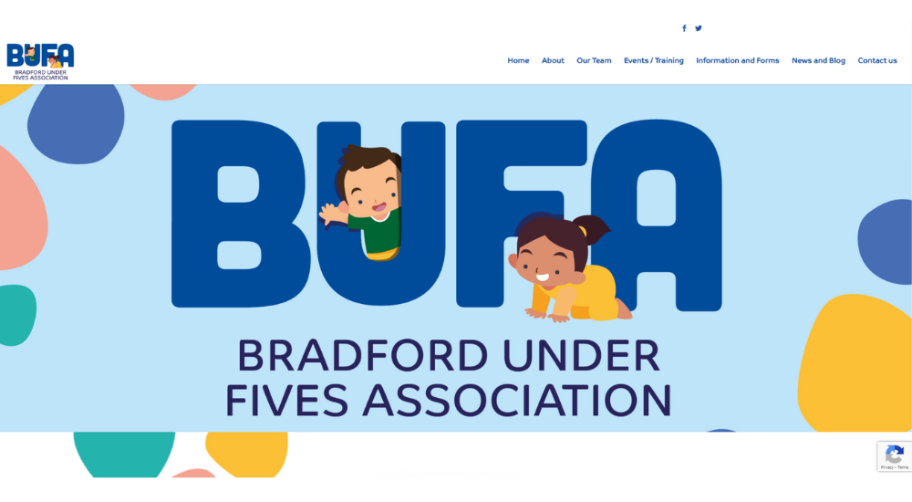 BUFA Charity Website Screenshot
