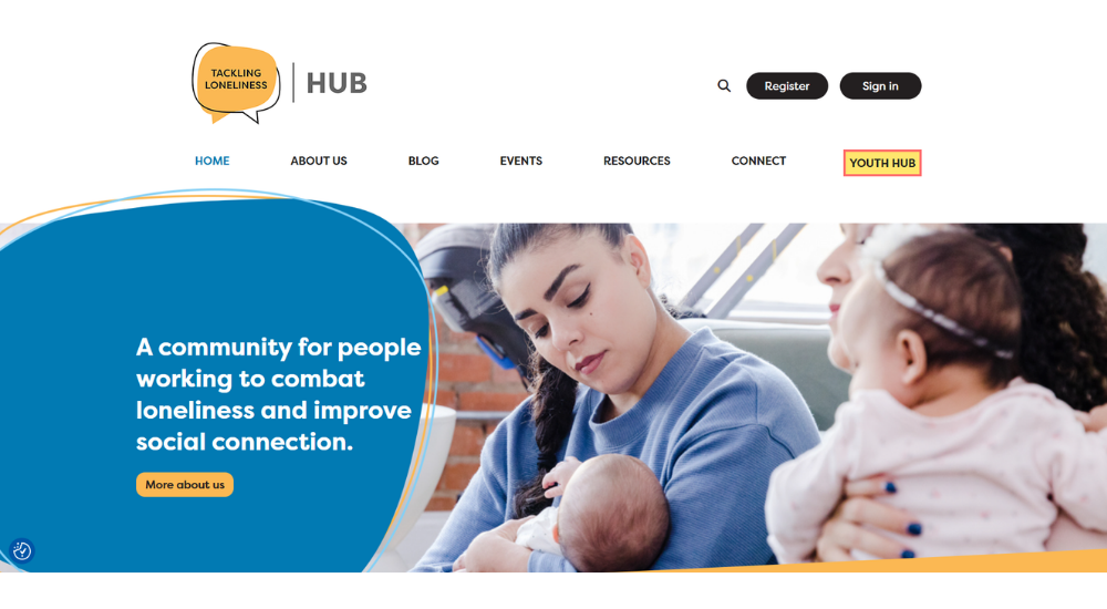 Tackling Loneliness Hub Website Screenshot